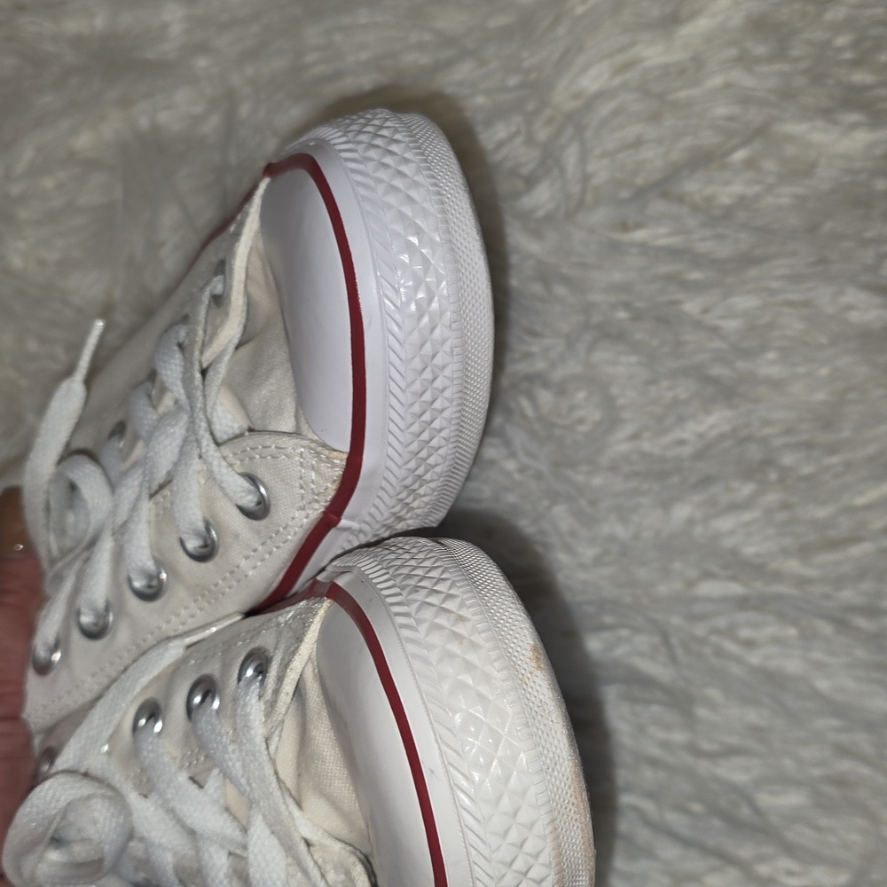 Converse White Sneakers with Red Accents - Picture 3 of 7